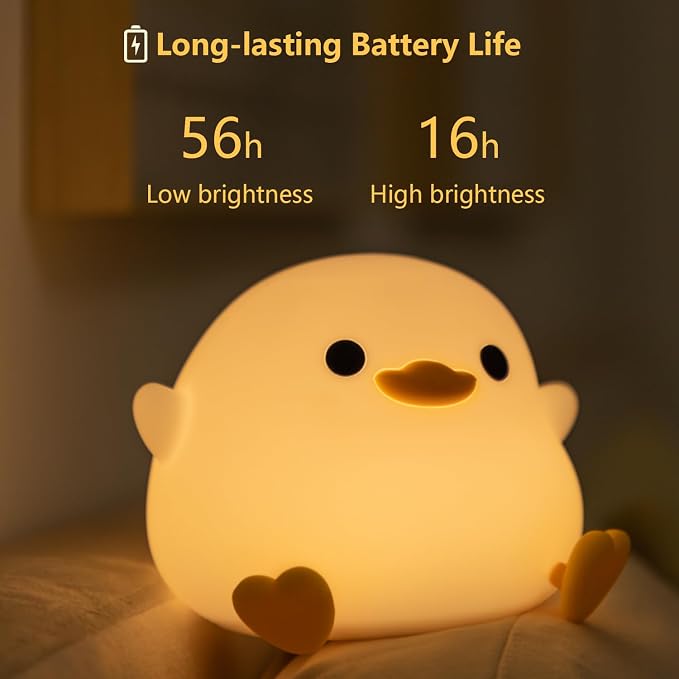Night Light for Kids, Cute Soft Silicone Dodo Duck Lamp, Dimmable Nursery Portable Duck Kawaii Lamps, Bedside Lamp for Baby Toddler Adult(Dodo Duck)