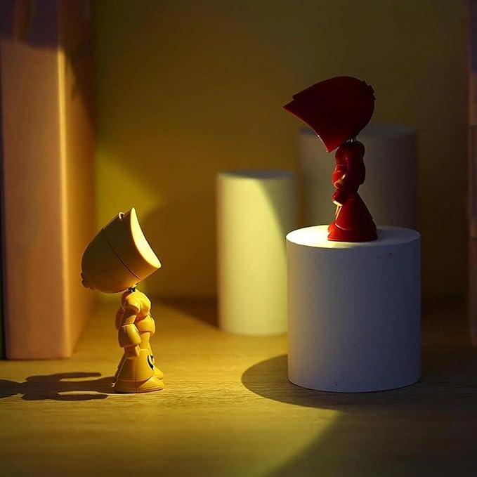 LED Mini Night Light,Adjustable Cute Cartoon Robot Companion Table Light,Bedside Reading Book Lamp for Bedroom,Office,Thanksgiving Gifts