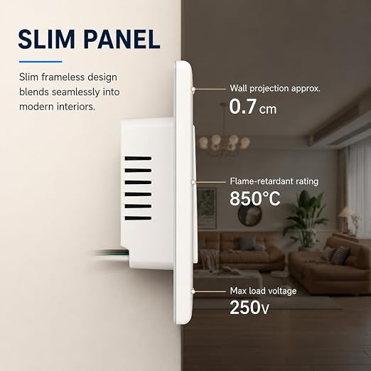 Smart Switch for Light 3 Gang, Neutral Wire Required, 2.4GHz Wi-Fi Switch Compatible with Alexa and Google Home, UL Certified