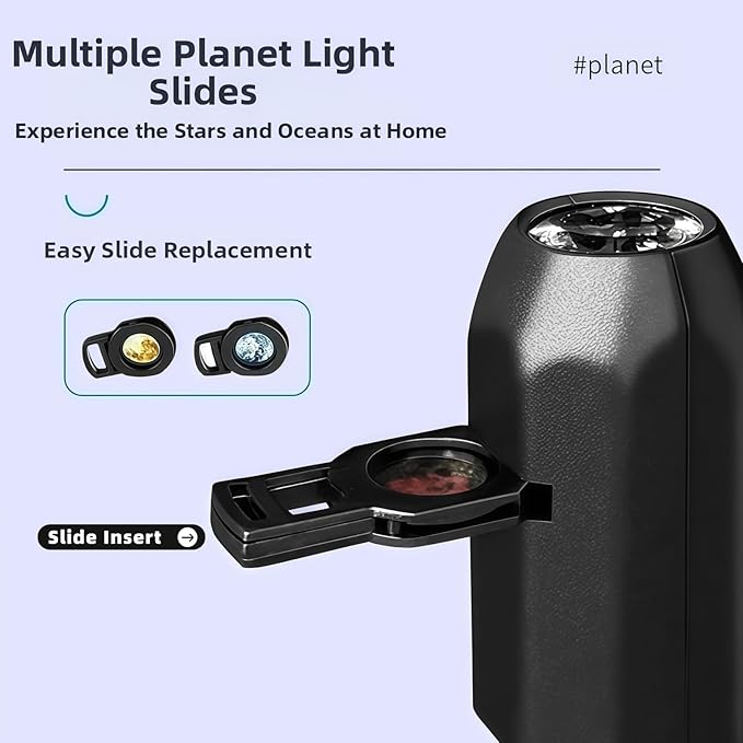 Galaxy Star Projector Night Light with USB, 9 Planet Modes Nebula Lamp, Flexible Gooseneck Design for Room Ceiling, Space Theme Ambient Lighting