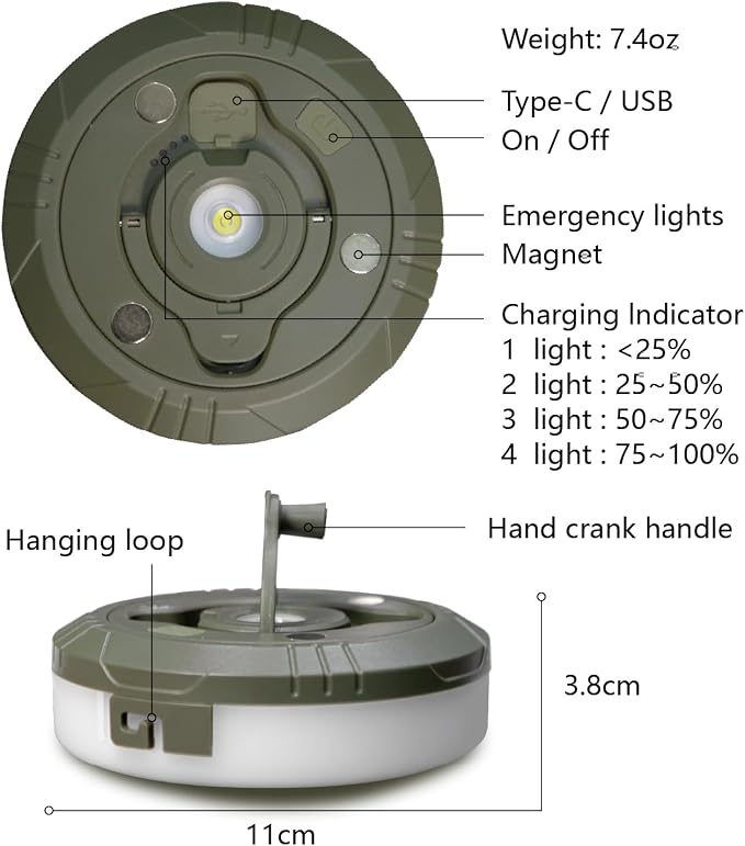 Camping Lights String Outdoor: 4 in 1 Christmas Outdoor String Lights with 8 Lighting Modes - 30s Recovery USB Charging - Portable RGB Camping String Lights for Camping, Hiking - 29.52ft