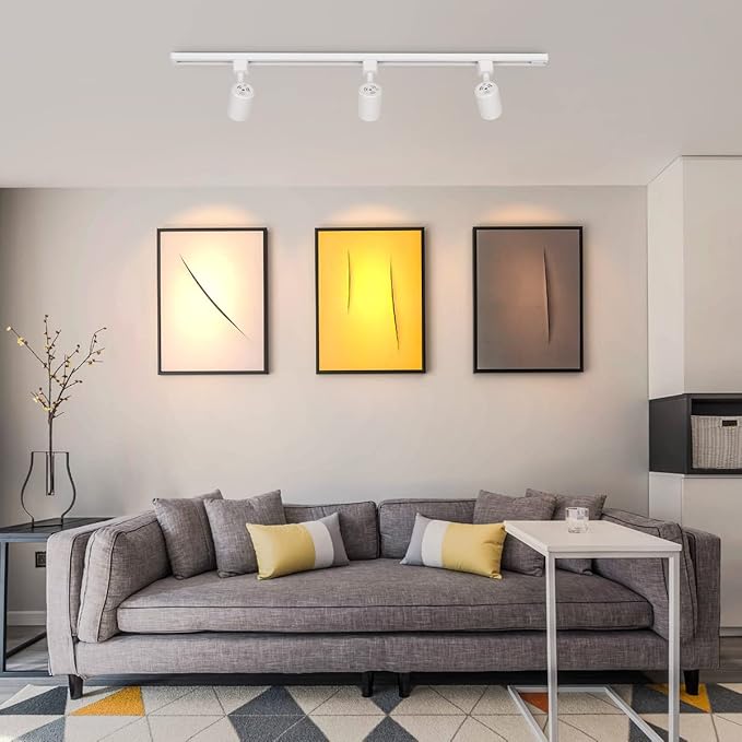 mirrea LED Track Lighting Heads Compatible with Single Circuit J Type Track Lighting Rail Ceiling Spotlight for Accent Task Wall Art Exhibition Lighting 6.5W 24° White Pack of 6 (3000K Warm White)