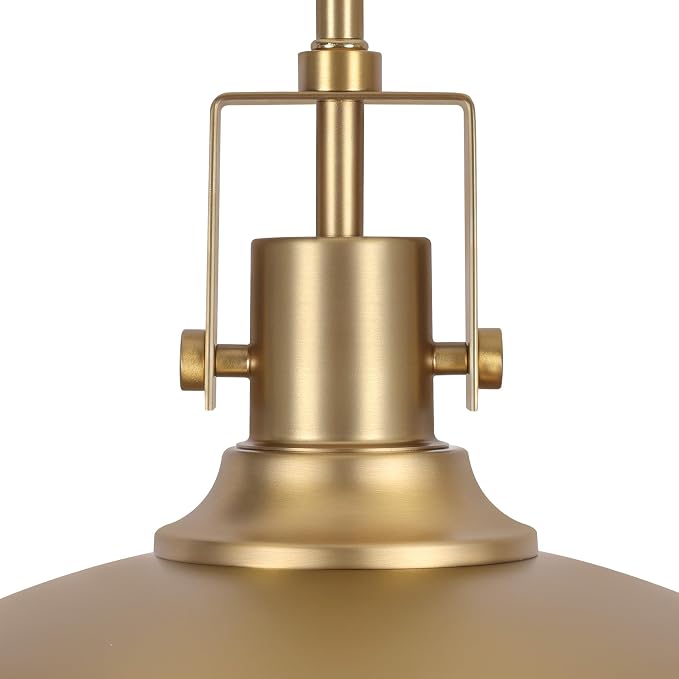 LamQee 18 Inch Brushed Gold Large Pendant Light Kitchen Island, Farmhouse Modern Dome Pendant Light Fixtures Ceiling Hanging Lighting Chandelier for Dining Room Over Table, Bar, Hallway, Entryway