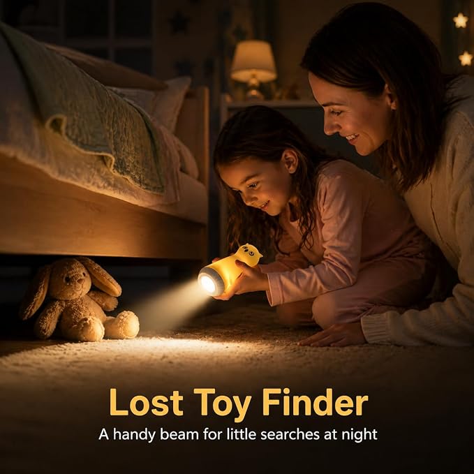 Toys for 3-10 Year Old Girls, Night Light With Flashlight for Kids-Rechargeable LED Dimmable Night Light for Toddler Bed Room Handheld Emergency Flashlight for Camping Gear Hallway Stairway Walking