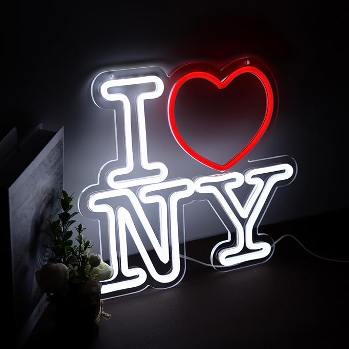 Love NY Neon Signs for Wall Decor,Led Neon Light for Bedroom Office Party,Christmas gift