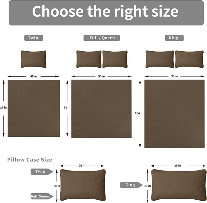 Easy-Going Twin Size Reversible Quilt Set with 1 Quilt and 1 Pillow Sham, Soft Bed Quilt Cover, Water Resistant Lightweight Microfiber Bedspread, Stain Resistant, Olive Leaf-Camel/Ivory