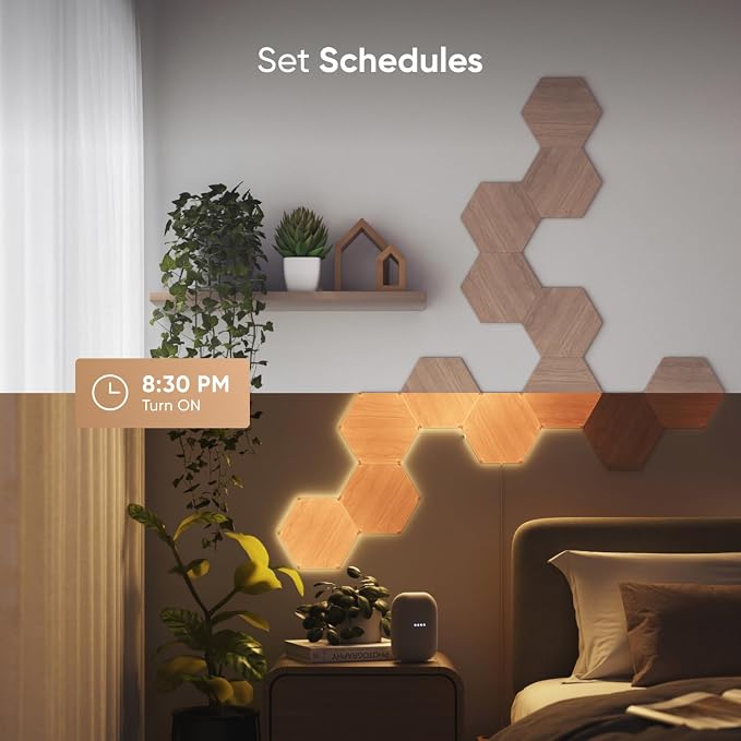 Nanoleaf Elements Hexagon Lights, Smart RGBW LED Wall Light Panels, 13 PK | Compatible with Alexa Google Assistant, Home Wall Decor for Living Room with Music Sync, Smarter Kit