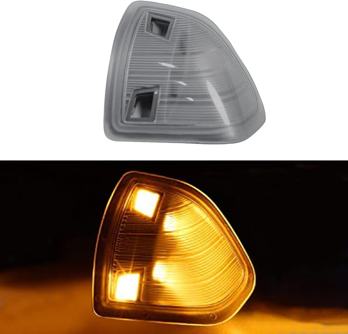 LED Side Mirror Turn Signal Light Left Driver and Right Passenger Lamps Clear Cover Lens 68302828AA 68302829AA Compatible with Dodge Ram 1500 2500 3500 4500 5500 2010-2018 2Pcs Two Wire