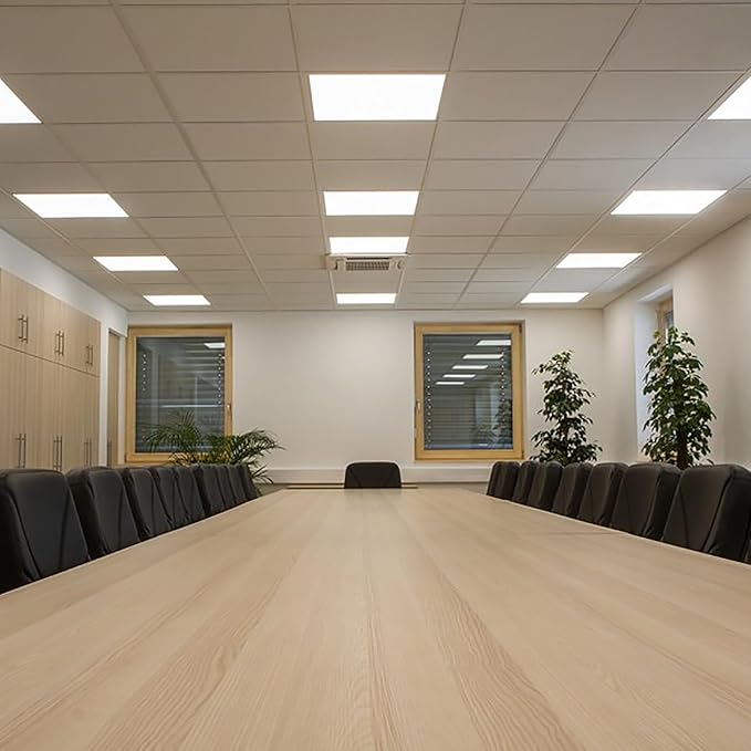 WYZM 4 Pack of 2X2 ft LED Flat Panel Light LED Drop Ceiling Light Fixture,45W with 5800 lumens, 5000K White Color,Dimmable 0-10V, Recessed Back-Lit Fixture for Office, ETL Listed