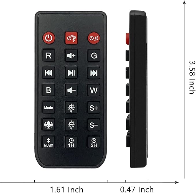 Replacement Remote Control Compatible with Rossetta Galaxy Star Projector-RT009 for Bedroom,LED Night Light Aurora Projector,Northern Galaxy Light Aurora Projector