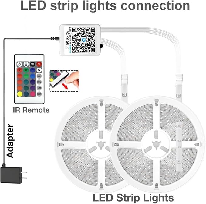 DAYBETTER Smart RGB Led Strip Lights, 150ft Led Lights for Bedroom with App Control, Multicolor Changing Led Light Strips Apply for Home Decor, Living Room, Kitchen, Home Party Decoration