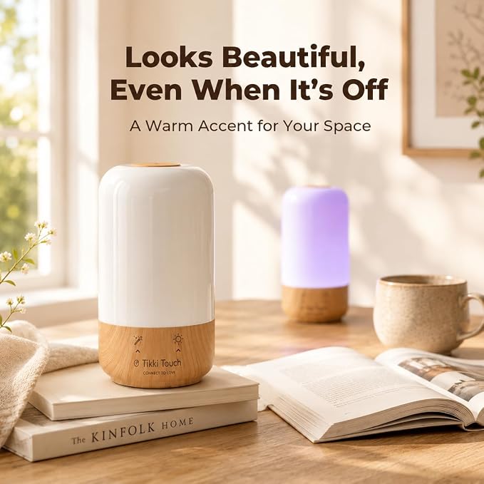 Tikkitouch Long Distance Lamps Set of 2, Long Distance Gift for Couples, Mom, Family & Friends, WiFi and Bluetooth Setup, Share a Touch Across Any Distance