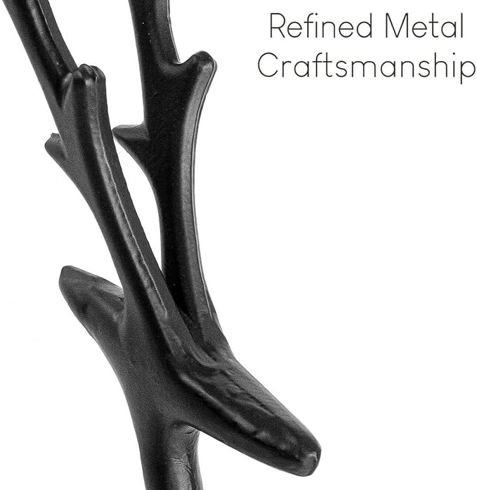 2 Pcs Christmas Reindeer Figurines Decor Xmas Tabletop Ornaments Black Deer Statue Ornament Imitation Metal Christmas Reindeer Statues for Living Room Patio Home Office Garden Backyard Decoration