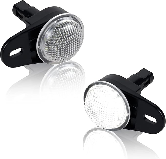 POPMOTORZ LED Interior Courtesy Lights Footwell Light Under Dashboard Courtesy Floor Lamps Assembly Compatible for Dodge RAM,Durango,Nitro, Jeep Wrangler,Liberty,Grand Cherokee White LED 2 Pieces