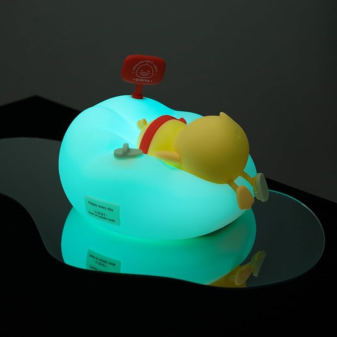 Duck Night Light for Kids, 7 Colors LED Nursery Lamp Dimmable & Rechargeable, Duck Silicone Lamp for Bedroom/Nursery,Room Decor Lamp Gift for Adult Toddler/Boys/Girls