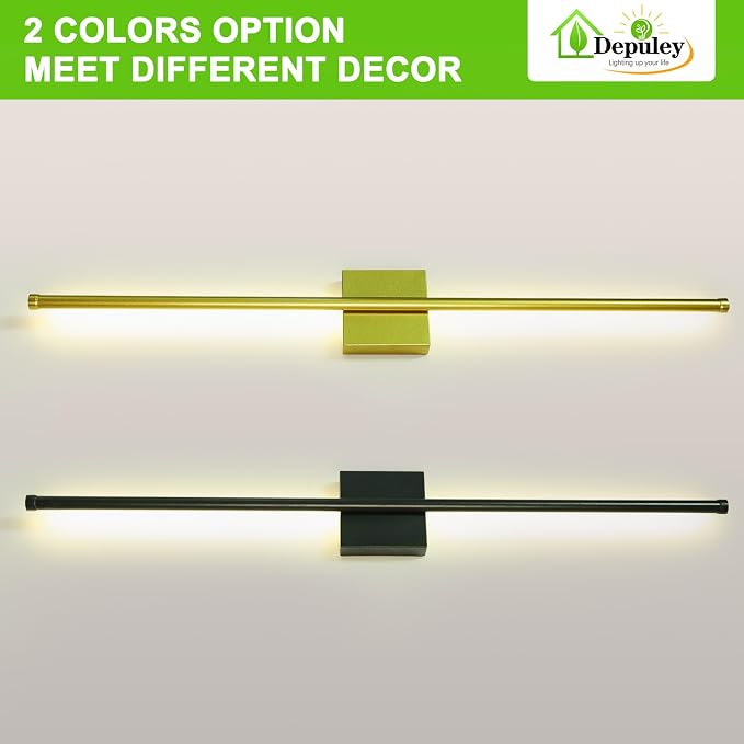 Depuley Wall Sconces Battery Operated: Set of 2 Wireless Wall Lights with Remote for Bedroom - Rechargeable 15 Colors Black Wall Lamp for Living Room Hallway Home Decor