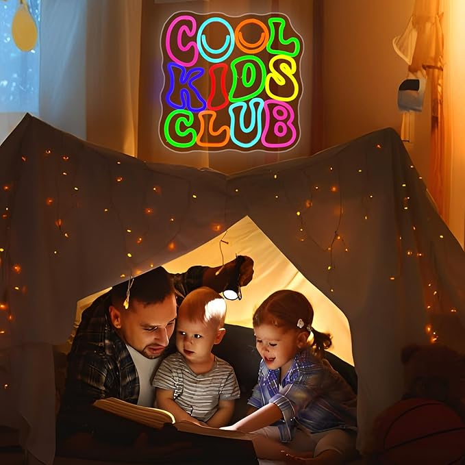 Cool Kids Club Neon Sign Kids Room Decor Led Neon Lights Signs for Wall Decor USB Powered Led for Room Decoration