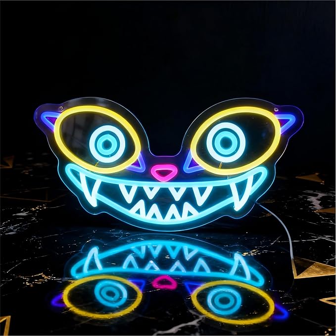 Tiger Neon Sign, | Fierce Animal Wall Light, Fantasy Game Room Light, 11.2"x16.5"