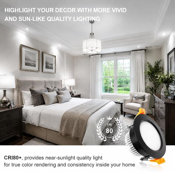 2 Inch LED Recessed Lighting, Dimmable LED Downlight 3W (35W Halogen Equivalent), CRI80+, 4000K Natural White Ceiling Lights with LED Driver, 24 Pack Canless Recessed Lights