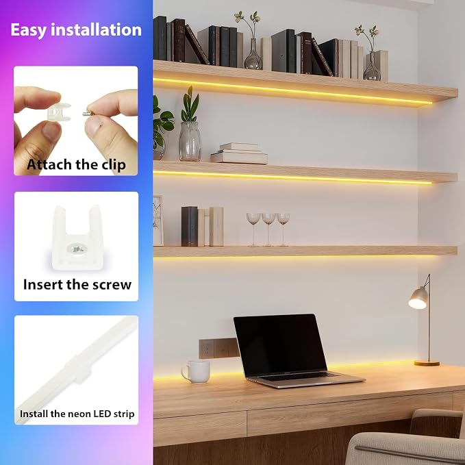 OMIKA 10FT Neon Rope Light Battery Operated, RGB &Warm White Cuttable Lights with USB, Outdoor LED Strip Lights Waterproof for Wall Bedroom Outside Indoor Christmas Décor