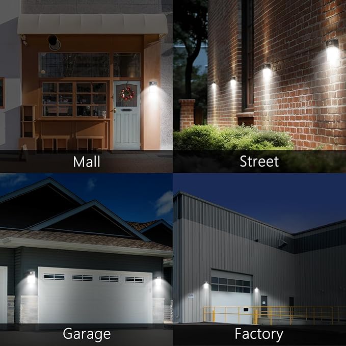30W LED Wall Pack Light with Dusk to Dawn Photocell, 3600LM, 5000K | 120Vac LED Porch Lights, IP65 Waterproof Outdoor Security Lighting for Garage Warehouse Patio, ETL Certified, 6 Pack