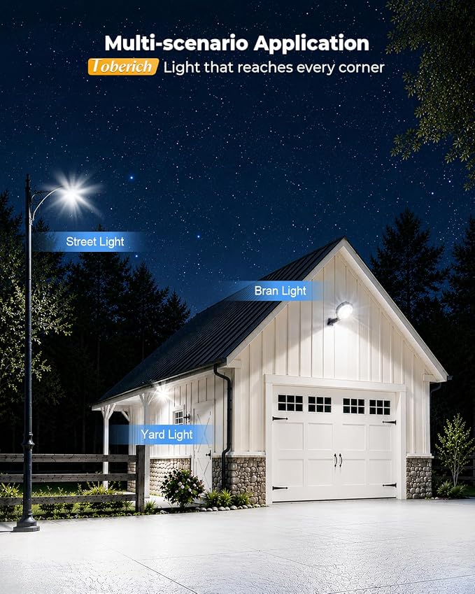 4-Pack 150W LED Barn Light Dusk to Dawn, 20000LM Outdoor Yard Light 6500K | Ultra Bright Security Light, Adjustable Angle, IP66 Waterproof, Photocell, AC110-120V, Lights Up Large Areas for Yard Barn