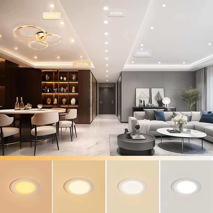 2 Inch LED Recessed Lighting 16 Pack, Dimmable LED Downlight 3W (35W Halogen Equivalent), 5000K Daylight White, CRI80+ Recessed Lights, Canless LED Recessed Lighting with Driver for Ceiling
