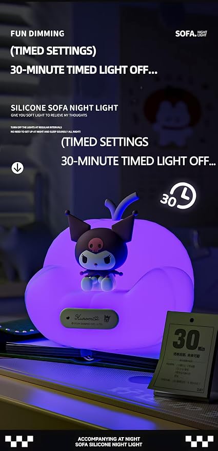 Cute Melody Night Light, Cartoon dimmable sili Cone Children's Night Light, Long Battery Life, Rechargeable Melody Light, Toddler Night Light, Gift for Boys and Girls (Pink Melted)