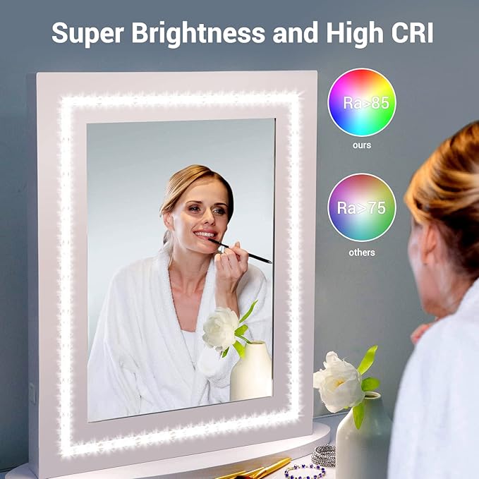 CT CAPETRONIX White LED Strip Light, 32.8 Feet 24 Volt LED Light Strip White, 6000K-6500K Daylight Super Bright LED Tape Light for Bedroom, Kitchen, Closet, Cabinet, Mirror, Indoor(Dimmer Included)