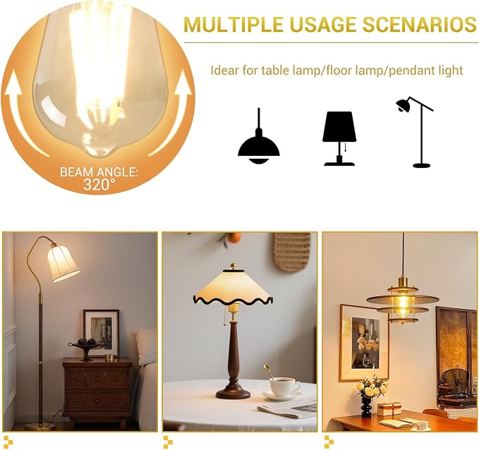 Smart LED Light Bulbs,Remote Control Light Bulb,ST64 Vintage Edison Bulbs with Remote Control,800LM 6W (60W Equivalent),E26 Base,Dimmable 2700K-6500K, 2-Pack(2 Bulbs+1 Remote)