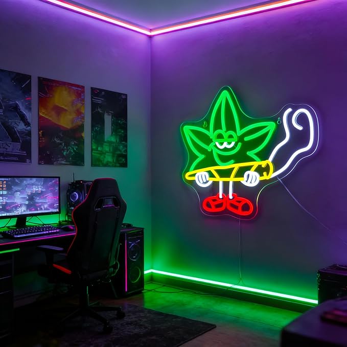 Leaf Neon Sign Led Neon Lights Neon Signs for Wall Decor Light Up Sign for Birthday Party Club Gift
