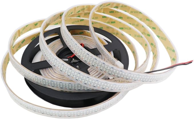 Green 12V LED Strip Lights 16.4ft, Double Row 2400LEDs IP67 Outdoor | SMD 2835 IP67 Waterproof Super Bright Dimmable Flexible Tape Lights for Outdoor, Truck, RV, and Boat Lighting