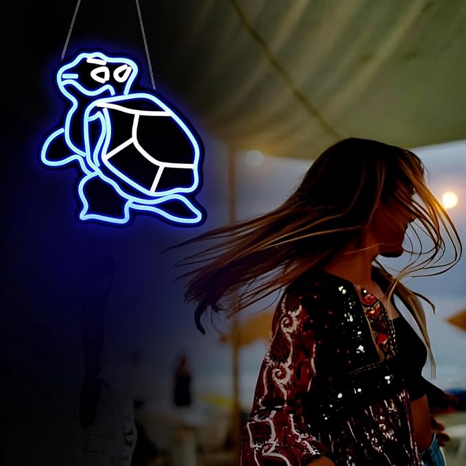 Turtle Neon Sign Led Neon Lights Neon Signs for Wall Decor Light Up Sign for Birthday Party Club Gift