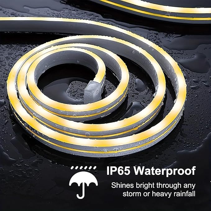 Smart Neon Rope Lights, 16.4FT RGBW LED Strip | Alexa Compatible, Ultra Bright, Plug-in Adapter Powered, IP65 Waterproof Flexible, App Control & Music Sync