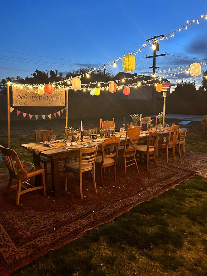 10PCS Paper Lanterns Valentines Day Chinese New Year Spring Festival Lantern,8inches Round Hanging Paper Lanterns with LED Lights,with Tassels Walking Sticks for Wedding Dinner Birthday Party Decor