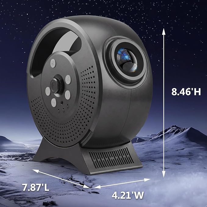 Rossetta 3D Galaxy Projector, 60 Scenes Star Light Projector for Bedroom | Adjustable Focal, Bluetooth Speaker, Timer & Remote Control, Planetarium Projector for Room Decor, Party Gift for Kids Adults