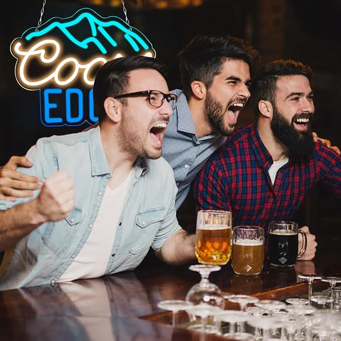 JFLLamp Beer Neon Signs for Wall Decor Crs EDGE Neon Lights for Bedroom Led Signs Suitable for Dormitory Man Cave Christmas Gift