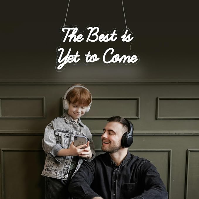 The Best is Yet to Come Neon Sign Led Neon Lights Neon Signs for Wall Decor Light Up Sign for Birthday Party Club Gift