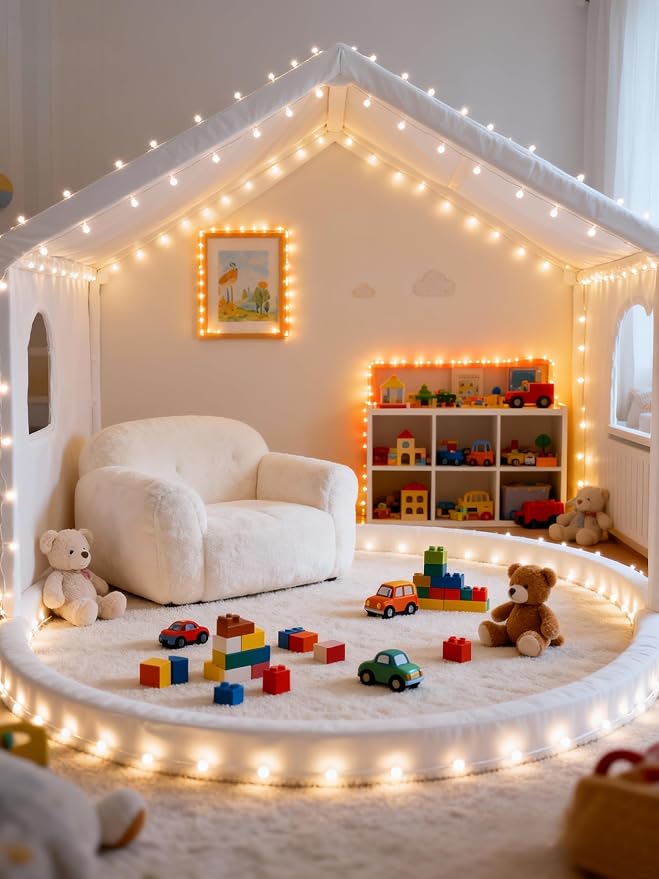 30 FT Warm White Led Lights Strip Rope Lights for Easter Ramadan Eid Mubarak Decorations Housewarming Party Indoor Decor Cuttable Strip Lights for Baby Room Bedroom Living Room Ceiling Wall