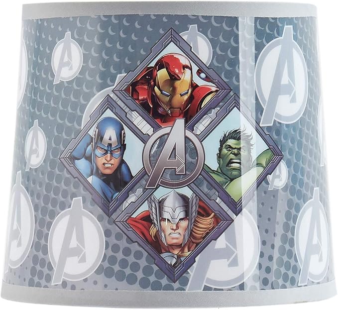 Avengers Stick Table Kids Lamp with Pull Chain, Themed Printed Decorative Shade,Metal