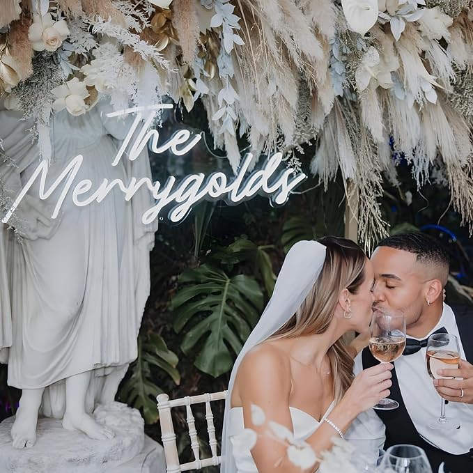 LC Sign Custom Neon Sign, Personalized LED Name Sign for Wedding Wall Decor | Weddings, receptions, birthdays, parties, bedrooms, home bars and photo backdrops, with dimmable lighting for every occasion