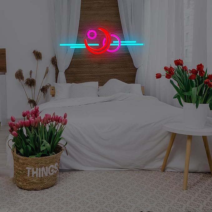 Moon Sun Neon Sign for Wall Decor Moon Phase Led Sign Dimmable Nature Inspired Neon Light Up Signs for Home Bedroom Dorm Wall Art Party Meditation Living Room Gift for Christmas