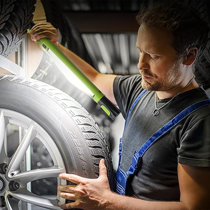 2 Pack Mechanic Work Light, 3000LM Rechargeable LED Bar, Portable, Magnetic, Hooks, SOS Flashlight