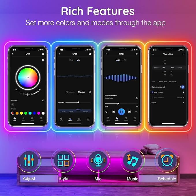 SINLEY Led Neon Rope Lights 20FT,Control with App/Remote,Flexible Led Rope Lights,Multiple Modes,IP68 Outdoor RGB Neon Lights Waterproof,Music Sync Gaming Led Strip Lights for Bedroom Indoor