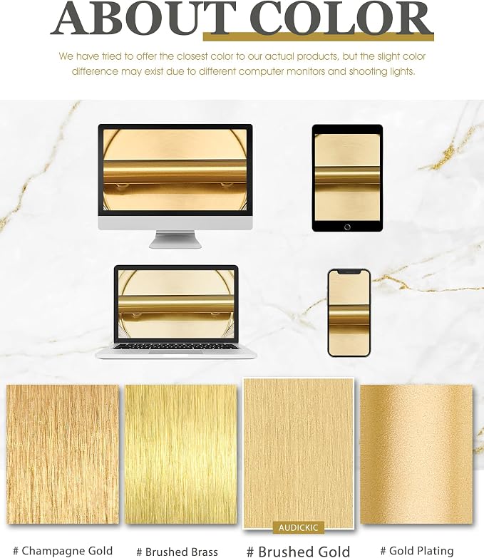 Brushed Gold Bathroom Vanity Light, Farmhouse Brass Sconces Wall Lighting with Milk White Glass, 3-Light Bathroom Light Fixture Over Mirror, AD-22004-3W-GD