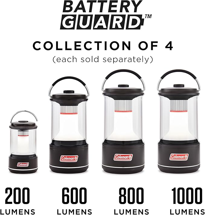 Coleman 1000L LED Lantern with Enhanced Battery Protection, Water-Resistant, Batteries Last up to 25% Longer Than Other Lanterns, Great for Camping, Power Outage, Emergencies, & More