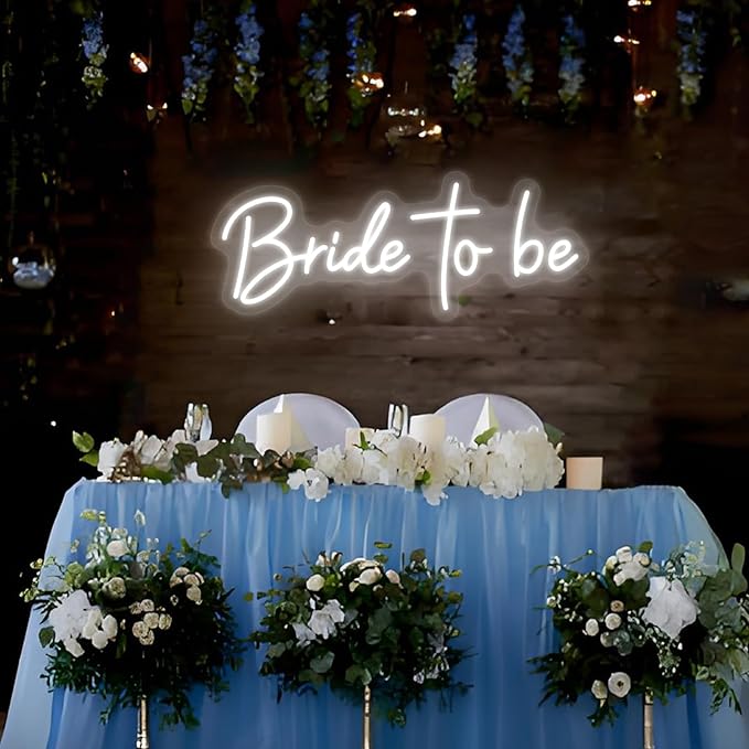Bride to be Neon Sign,Dimmable LED Wedding Light Up Sign,Bachelorette Party Decorations Backdrop Neon Light for Bride, Bridal Shower Decor, 16.5 x 6.5 inch