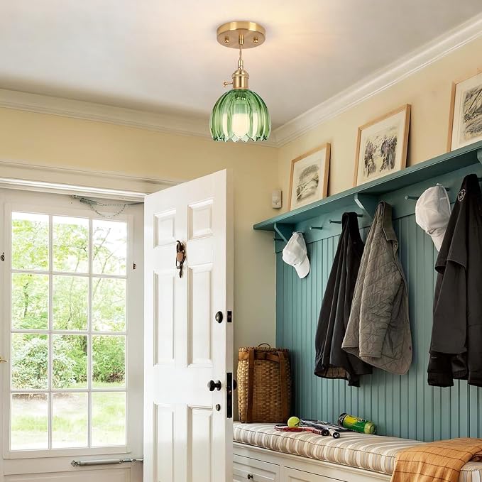 Battery Operated Pendant Light,Mini Hanging Lights 5.1Inch 2500mAh RGB Rechargeable Light Bulb with Remote Control Wireless Adjustable Rechargeable Chandelier for Kitchen Island Hallway