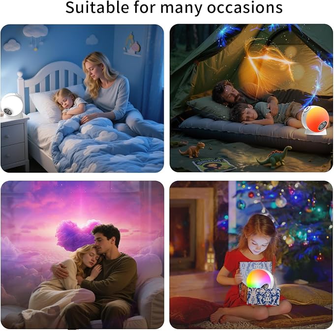 Galaxy Projector Pro for Bedroom, Planetarium Star Projector,4K Replaceable 13 HD Galaxy Discs,Time and Temperature Display with White Noise,for Bedroom Night Light Kids,Party,Birthday Gifts