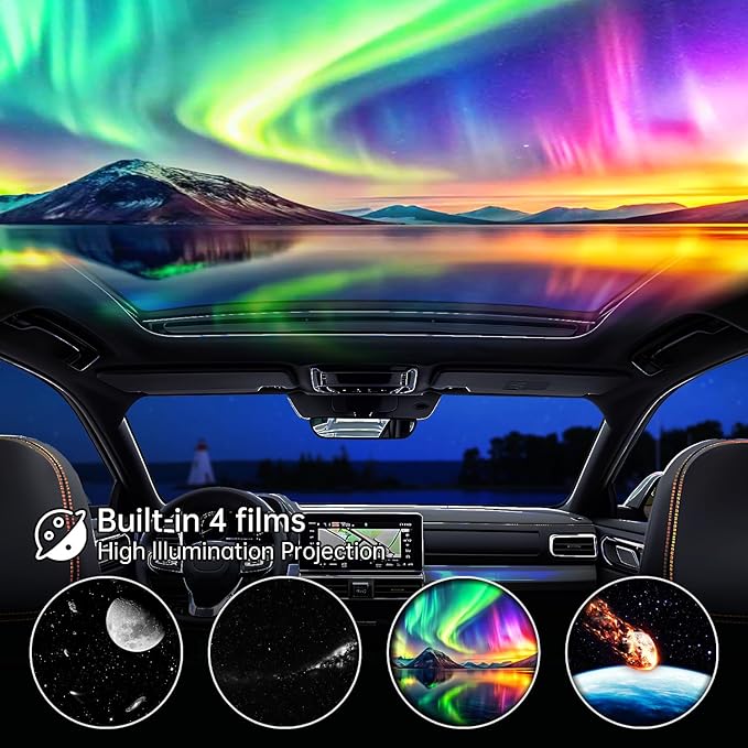 Star Projector,Syslux Portable Planetarium Projector for Bedroom,Ultra Clear Galaxy Night Light with 4K Replaceable 4 Galaxy Discs,for Interior Car Lights,outdoor Gifts,Home Living Room Decor Birthday